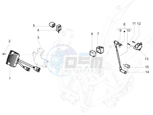 Beverly 350 4t 4v ie e3 Sport Touring drawing Voltage Regulators - Electronic Control Units (ecu) - H.T. Coil