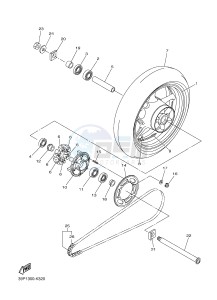 FZ8-S FZ8 FAZER 800 (42PD 42PF) drawing REAR WHEEL