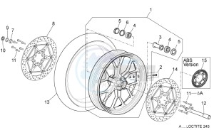 Dorsoduro 1200 (EMEA, APAC, NAFTA) (CND, EU, K, RU, USA, V) drawing Front wheel