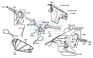 VITALITY 50 drawing Handle Steering - Handle Cover