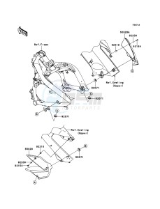 ER-6f ABS EX650DBF GB XX (EU ME A(FRICA) drawing Cowling(Center)