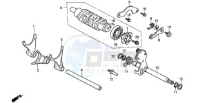 VFR800 drawing GEARSHIFT DRUM