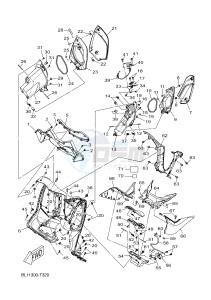 YP125RA X-MAX 125 ABS POLICE BELGIUM drawing LEG SHIELD