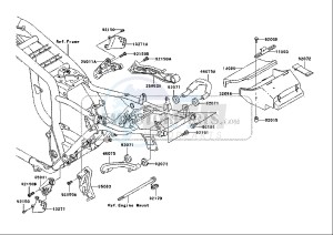 ZRX 1200 (EU) drawing FRAME FITTINGS