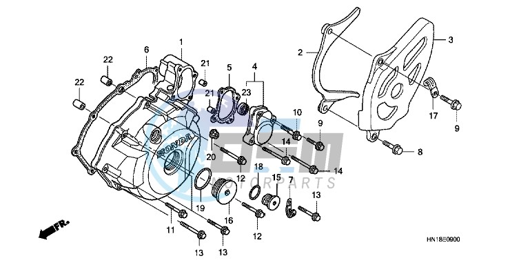 LEFT CRANKCASE COVER