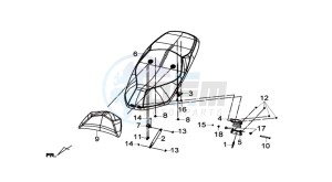 JOYMAX 250i drawing BUDDYSEAT / REAR LUGGAGE FRAME /