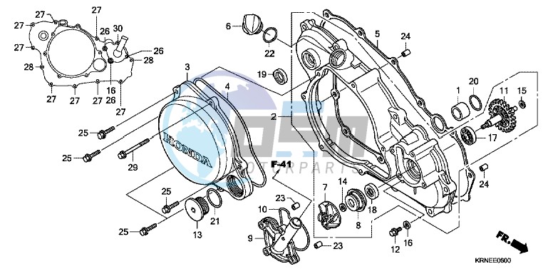 R. CRANKCASE COVER