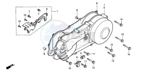 SA75 drawing LEFT CRANKCASE COVER