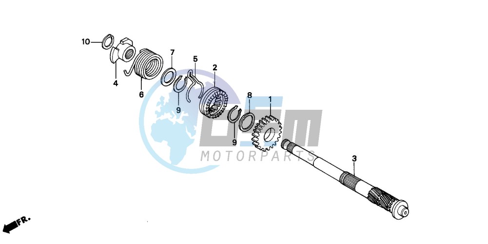 KICK STARTER SPINDLE