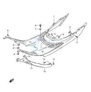 AE50 (E1) drawing REAR LEG SHIELD