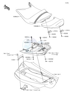 JET SKI ULTRA 310LX JT1500MHF EU drawing Seat