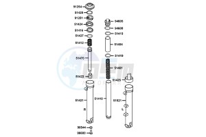 XCITING R500I drawing Separated Parts Of FrFork