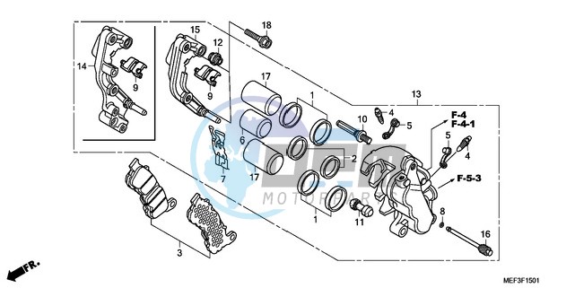 FRONT BRAKE CALIPER (FJS4 00D9/FJS400A)