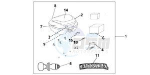 FES1259 Europe Direct - (ED) drawing TOP BOX 35 L BLACK