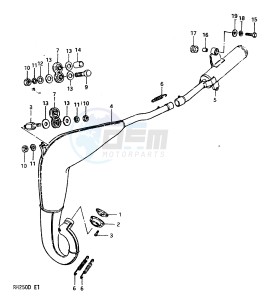 RM250 (Z-D) drawing MUFFLER