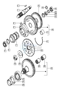 QUADRO_E-START_25-45kmh_K1-K7 50 K1-K7 drawing Countershaft