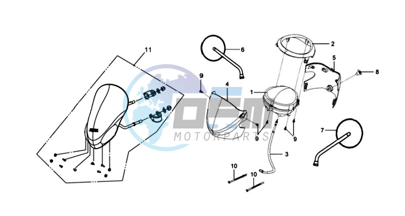 DASHBOARD / MIRRORS / SPEEDOMETER COVER