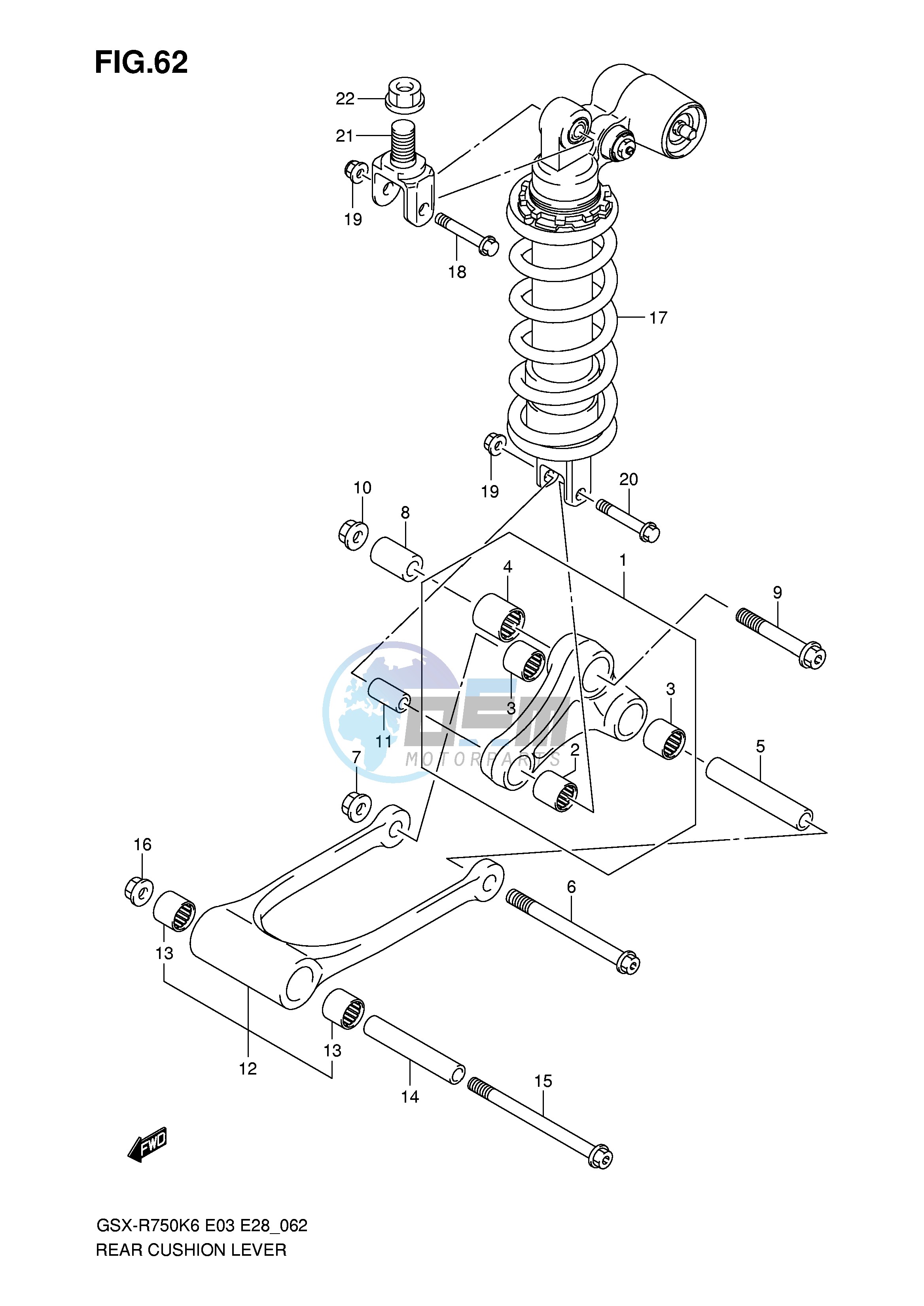 REAR CUSHION LEVER