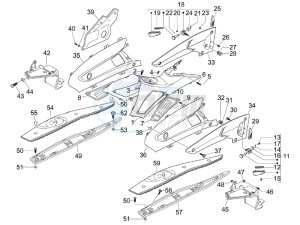 SR 300 Max drawing Central cover - Footrests