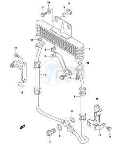 GS500 (P19) drawing OIL COOLER (GS500FK4 FUK4)