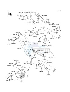 VN 1600 B [VULCAN 1600 MEAN STREAK] (B6F-B8FA) B8FA drawing MUFFLER-- S- -