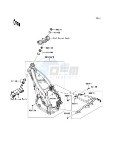 KX250F KX250ZDF EU drawing Frame