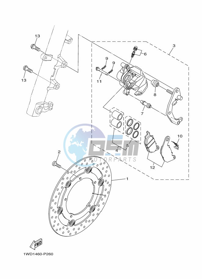 FRONT BRAKE CALIPER