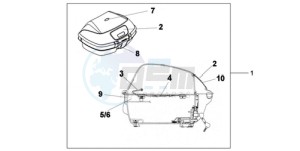 CBF1000TA France - (F / ABS CMF) drawing 45L TOP BOX T TYPE FOP ONLY