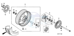 XL125VB drawing REAR WHEEL