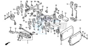 ST1100A drawing COWL STAY (ST1100AN/AP/AR)