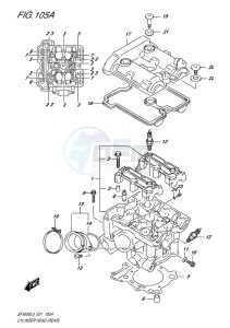 SFV 650 ABS GLADIUS EU drawing CYLINDER HEAD (REAR)