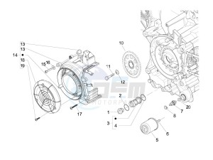 LX 125 4T ie E3 Touring drawing Flywheel magneto cover - Oil filter