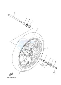 MTN250 MTN-250 MT-250 (B043) drawing FRONT WHEEL