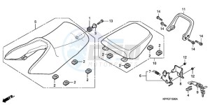 CBR125RWA Germany - (G / WH) drawing SEAT