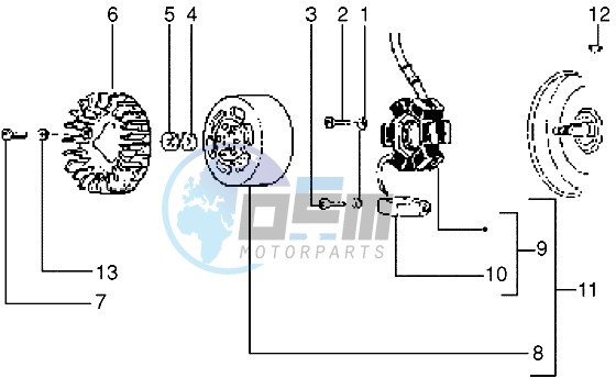 Flywheel magneto