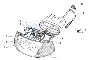 Hexagon 250 GT drawing Front light