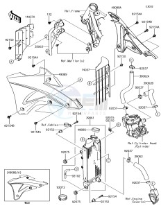 KX85 KX85CHF EU drawing Radiator