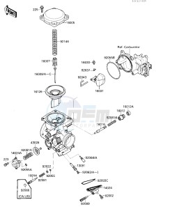 VN 1500 A [VULCAN 88] (A1-A5) [VULCAN 88] drawing CARBURETOR PARTS