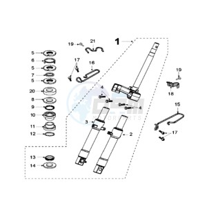 VIVA 3 L 50 2T drawing FRONT FORK AND STEERINGHEAD