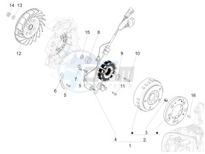 Liberty 150 4t 3v ie lem ( Vietnam ) drawing Flywheel magneto