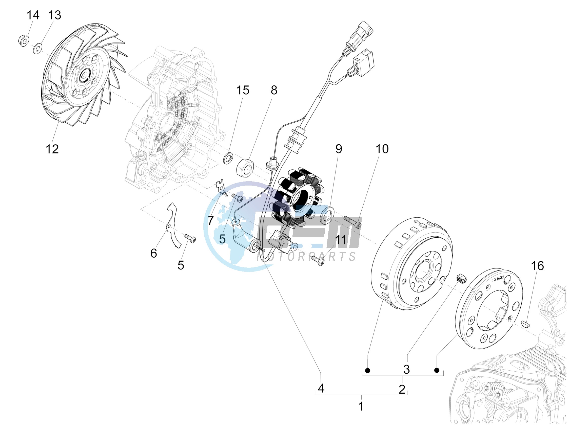 Flywheel magneto