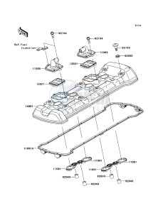 Z1000 ZR1000DDF FR GB XX (EU ME A(FRICA) drawing Cylinder Head Cover