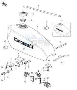 KX 125 A (A4-A5) drawing FUEL TANK -- 78-79 KX125-A4_A5- -