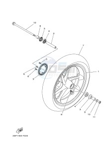 GPD125A GPD125-A NMAX125 (2DS6) drawing FRONT WHEEL