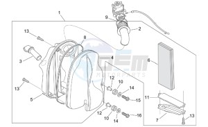 Scarabeo 100 (eng. Yamaha) drawing Air box