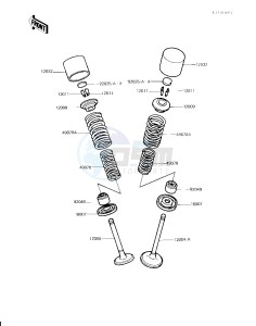 KZ 750 H [LTD] (H2-H4) [LTD] drawing VALVES -- 81-83 H2_H3_H4- -