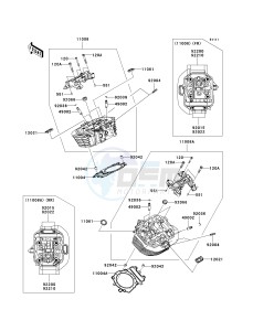 VN 1700 A [VULCAN 1700 VOYAGER] (9FA) A9F drawing CYLINDER HEAD