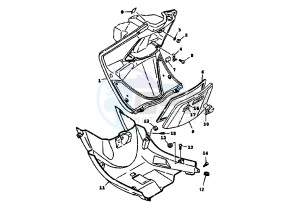 XC CYGNUS R 125 drawing LEG SHIELD