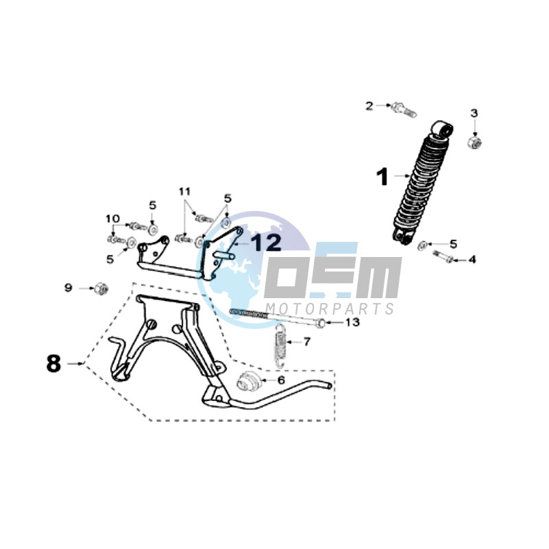 REAR SHOCK AND STAND