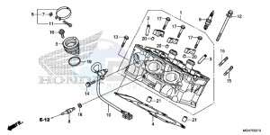 VFR1200XDLF CrossTourer - VFR1200X Dual Clutch 2ED - (2ED) drawing CYLINDER HEAD (REAR)